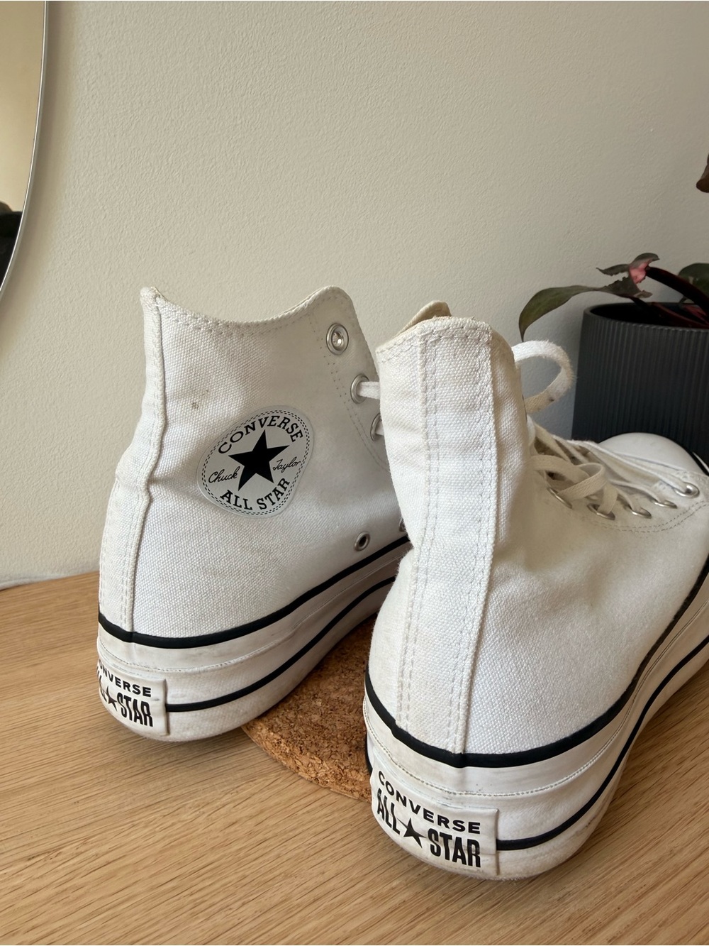 Converse Platform White High-Tops - Picture 5 of 8